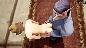 curvy big tits 3d anime hentai in warcraft throne room parody with assfucking
