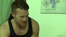 Tranny Foxxy Seduces Muscular Masseuse Jett Parker for Hard Action