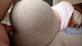 Step sister caught me jerkin off and i fuked her thru hole in leggings