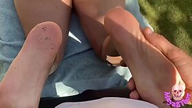 Fucking the neighbor in the garden while the husband is at work. Milf amateurs deepthroat big cocks in nature.