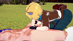 League of Legends Yaoi Ezreal and Braum in Hard Sex Handjob Blowjob Fuck