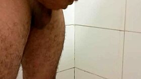 Skinny Gay Guy Rotating His Monster Cock During Solo Masturbation