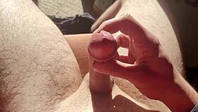 edging from flaccid and playing with precum natural light!