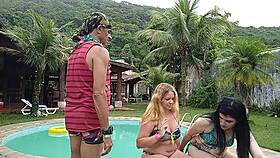 Blonde Latina Lesbian Sex In Mansion