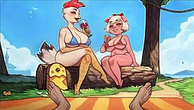 my pig princess hentai game ep 31, she teaches sex ed with her big tits 😍