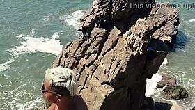 Orgia with native fishermen on lovers' beach rocks - full sheer