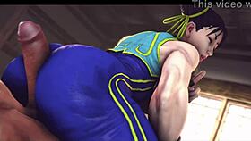 anime cartoon girl massages big ass before big black cock assjob 😏🍑