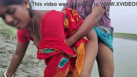 bowdi fuck beside a river with natural tits