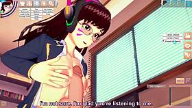 D Va rides cock in deep cowgirl session.