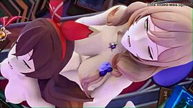 lisa dominates amber in futa genshin impact sound clip