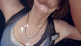 Ever seen Jill in wild 3D cartoon oral action?