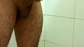 Skinny Gay Guy Rotating His Monster Cock During Solo Masturbation