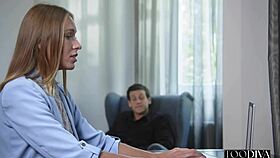 hot blonde teacher angelkia grays bangs student for top grades in sneaky classroom action.