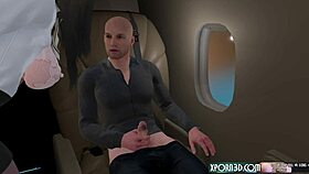 fucking a hot busty teen stewardess on the airplane