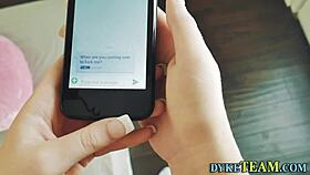 Teen latina indulging in scissoring passion