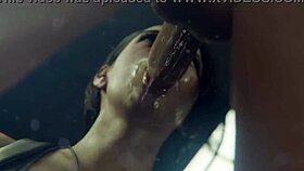 Ever seen Jill in wild 3D cartoon oral action?