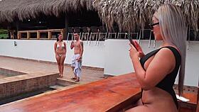 I fucked petite blonde outdoors, wife found out, cum in mouth