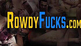 That muscly wrestler rides the twink's dick during a fight