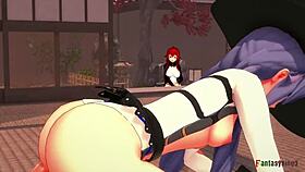 Did Eris catch Roxy fucking and join in?