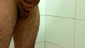 Skinny Gay Guy Rotating His Monster Cock During Solo Masturbation