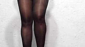 mexican babe in red dress and stockings masturbating solo