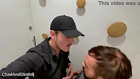 risky public blowjob in the amsterdam schiphol airport toilets with facial