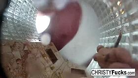 christy and dahlia have big tits fun in hot shower