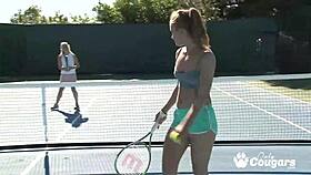 April Brookes & Sarah Vandella 69 in Backyard with Kissing and Fingering. They Explore Every Spot Outdoors.