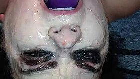 Ms. TL demonstrates throat techniques with toys