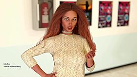 Taboo university hentai with big tits redhead in POV 3D cartoon