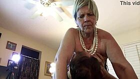 Granny Pixie’s Pussy Drips After Hard Ride