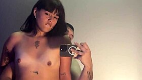 Chubby teen shows neighborhood tricks in motel, moaning like a whore with cum in mouth.