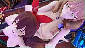 lisa dominates amber in futa genshin impact sound clip