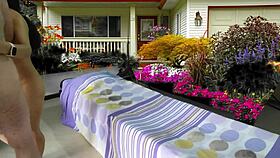 Watch me take care of my big cock with gaping pussy instructions, shaved and ready for outdoor voyeur fun?