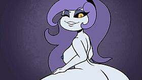 anime cartoon girl massages big ass before big black cock assjob 😏🍑