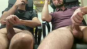 my friend cums while we watchin porn together, its so hot