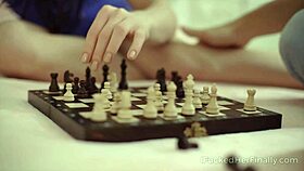 i finally fucked her... couple fucking by the chess board