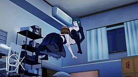 anime gaming nobara and maki sex lesbian jujutsu hentai yuri, in sexy outfits.