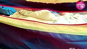 saw girl masturbating solo while camping?