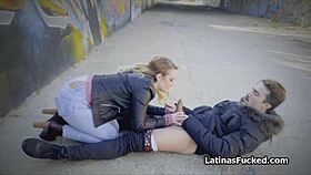 Latina Girlfriend Sucks Monster Cock Outdoors, Fucks Indoors