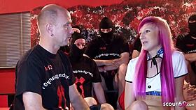 slim german teen 18+ jay bo 18's first anal creampie gangbang 😈