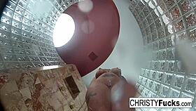 christy and dahlia have big tits fun in hot shower