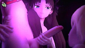 rin tohsaka shorts compilation from anime hentai series