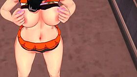 Super sexy Momo Yaoyorozu in uncensored 3D hentai masturbation