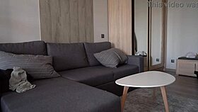 Secret stepmother affair unfolds with deep pounding while wife watches.