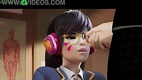 Kiriko battles D.Va in animated showdown