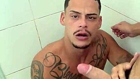 Skinny tasty young gay gets handjob and assfucking