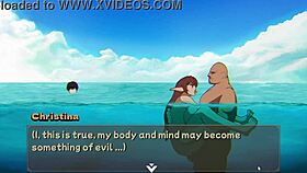 Friend Gets Fucked On The Beach In Hentai Game!