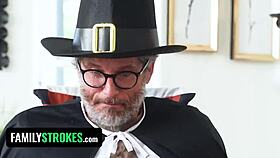 stepsibling prank war turns into wild thanksgiving orgy with hot family