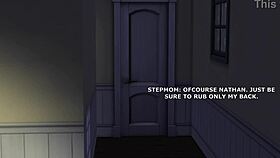 Stepmom Asks Son To Rub Her Back In 3D!